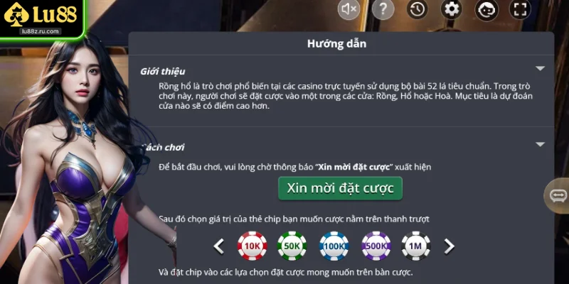 Khái quát về trò chơi bài Rồng Hổ LU88 siêu hấp dẫn